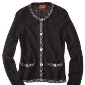 Missoni for Target Black Cardigan with White